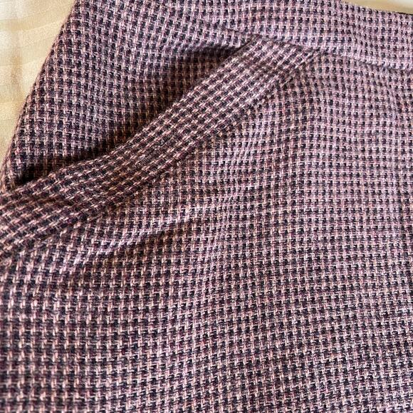 Banana Republic womens wool blend brown houndstooth mini skirt office siren corp - Picture 4 of 11